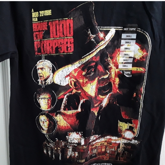 House Of 1000 Corpses Rob Zombie Graphic Horror Tee NWT - Picture 1 of 8
